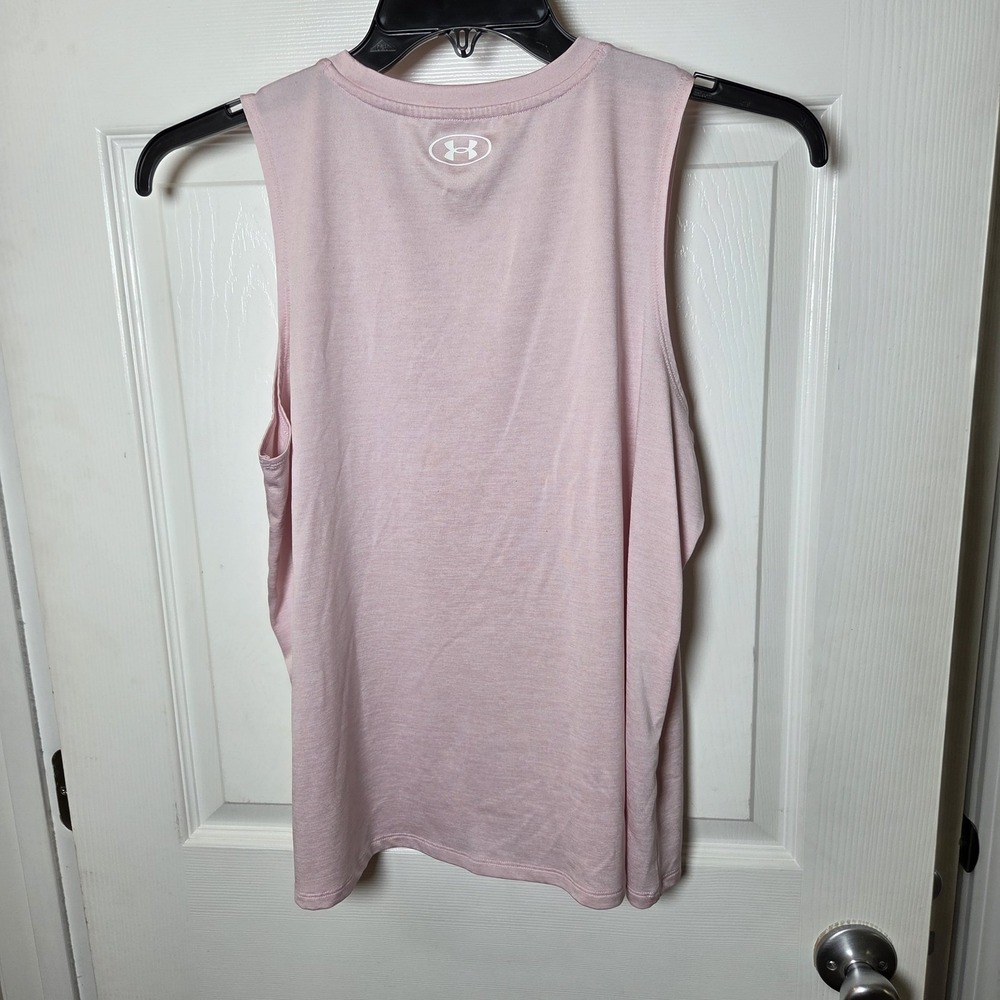 Under Armour sz L loose fit tank top pink casual work out gym athletic womens - Picture 5 of 9